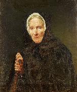 Carl d Unker Old Woman with a Rosary Spain oil painting artist